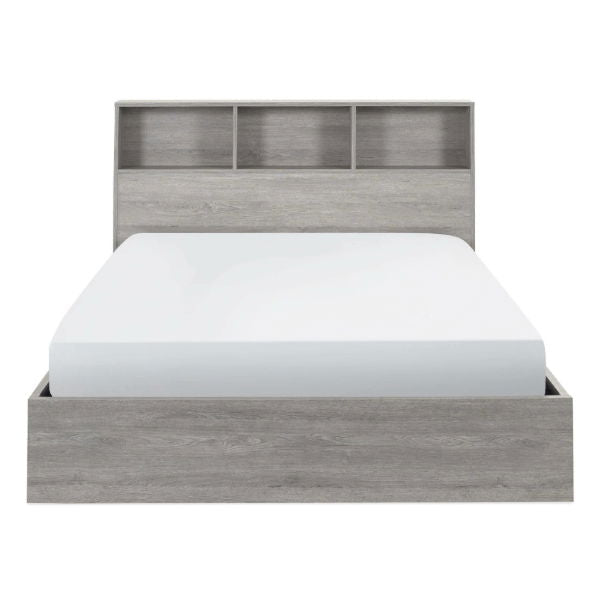 BALI 4FT6 OTTOMAN BED WITH GAS LIFT UP SYSTEM -GREY OAK - Living with Luxury