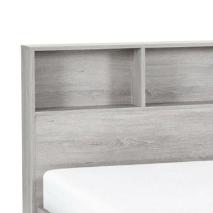 BALI 4FT6 OTTOMAN BED WITH GAS LIFT UP SYSTEM -GREY OAK - Living with Luxury