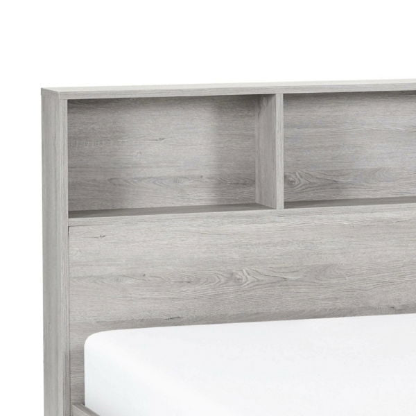 BALI 4FT6 OTTOMAN BED WITH GAS LIFT UP SYSTEM -GREY OAK - Living with Luxury