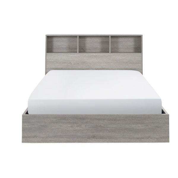 BALI 4FT6 OTTOMAN BED WITH GAS LIFT UP SYSTEM -GREY OAK - Living with Luxury
