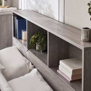 BALI 5FT OTTOMAN BED WITH GAS LIFT UP SYSTEM - GREY OAK - Living with Luxury