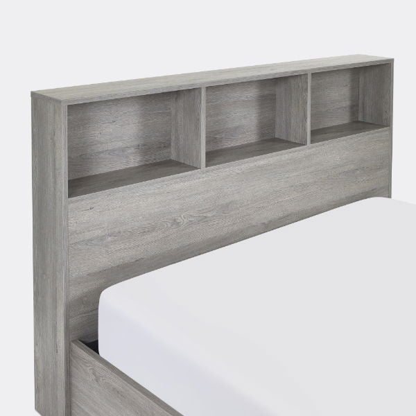 BALI 5FT OTTOMAN BED WITH GAS LIFT UP SYSTEM - GREY OAK - Living with Luxury