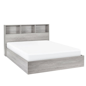 Bali Ottoman Storage 135cm Double Bed - Grey Oak - Living with Luxury