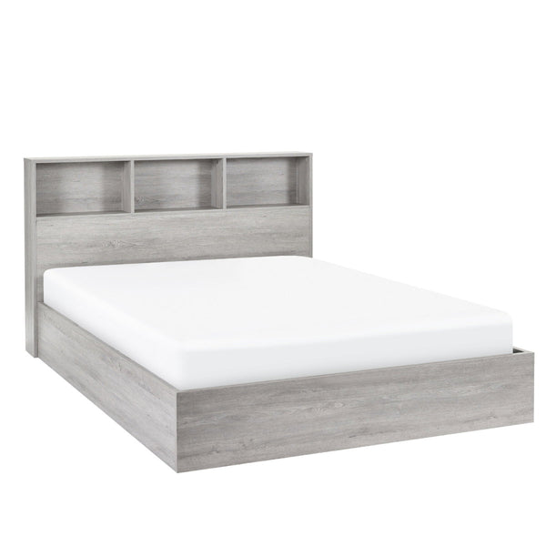 Bali Ottoman Storage 135cm Double Bed - Grey Oak - Living with Luxury
