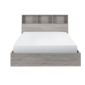 Bali Ottoman Storage 135cm Double Bed - Grey Oak - Living with Luxury