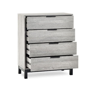 Bali 4 Drawer Chest - Grey Oak - Living with Luxury