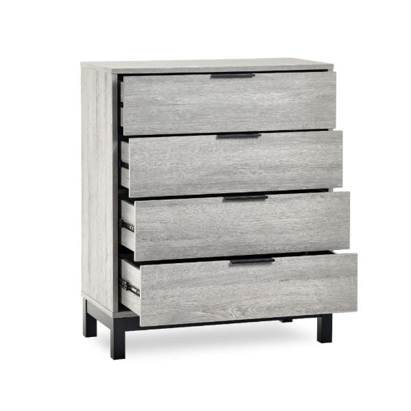 Bali 4 Drawer Chest - Grey Oak - Living with Luxury