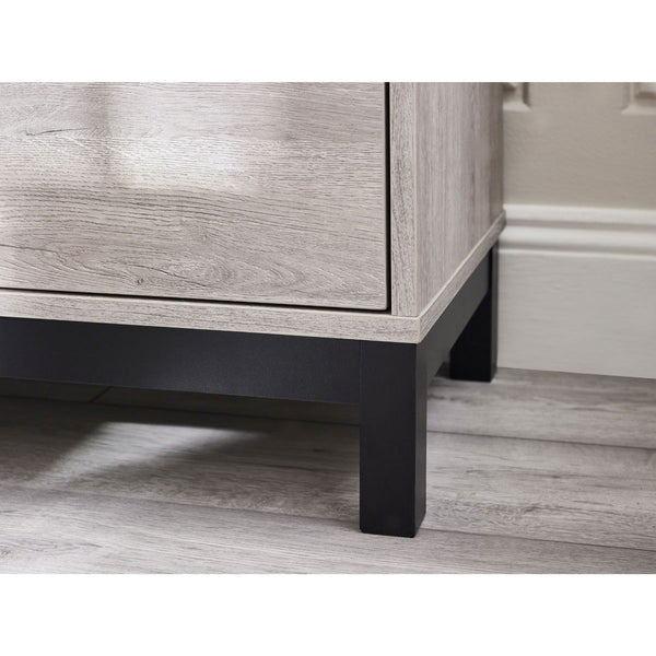 BALI 6 DRAWER WIDE CHEST - GREY OAK - Living with Luxury