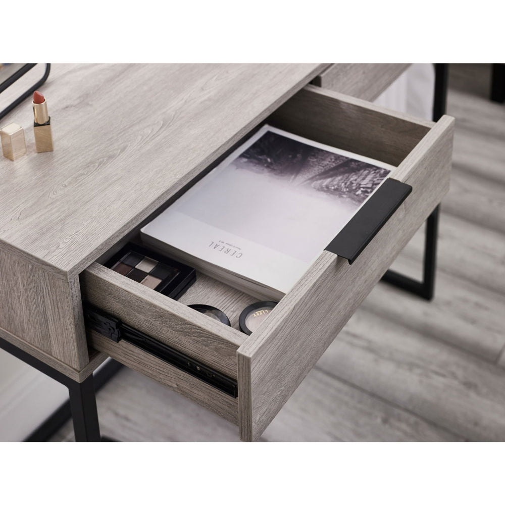 BALI 2 DRAWER DRESSING TABLE/DESK - GREY OAK - Living with Luxury