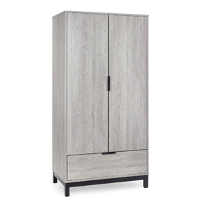 Bali 2 Door 1 Drawer Wardrobe - Grey Oak - Living with Luxury