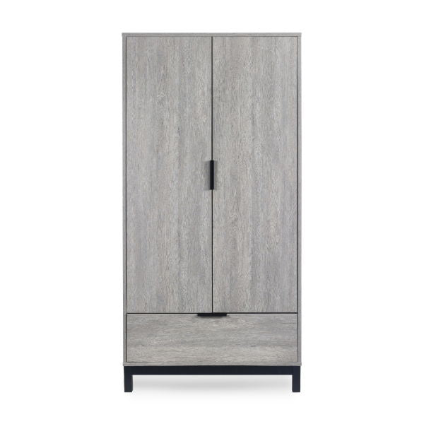 Bali 2 Door 1 Drawer Wardrobe - Grey Oak - Living with Luxury