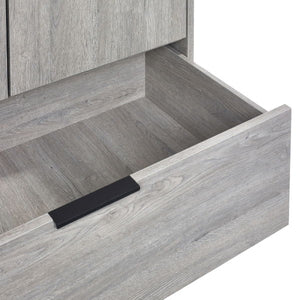 Bali 2 Door 1 Drawer Wardrobe - Grey Oak - Living with Luxury