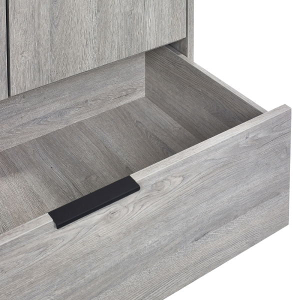 Bali 2 Door 1 Drawer Wardrobe - Grey Oak - Living with Luxury