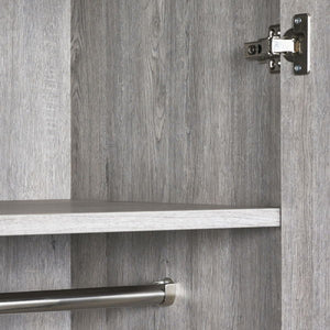 Bali 2 Door 1 Drawer Wardrobe - Grey Oak - Living with Luxury