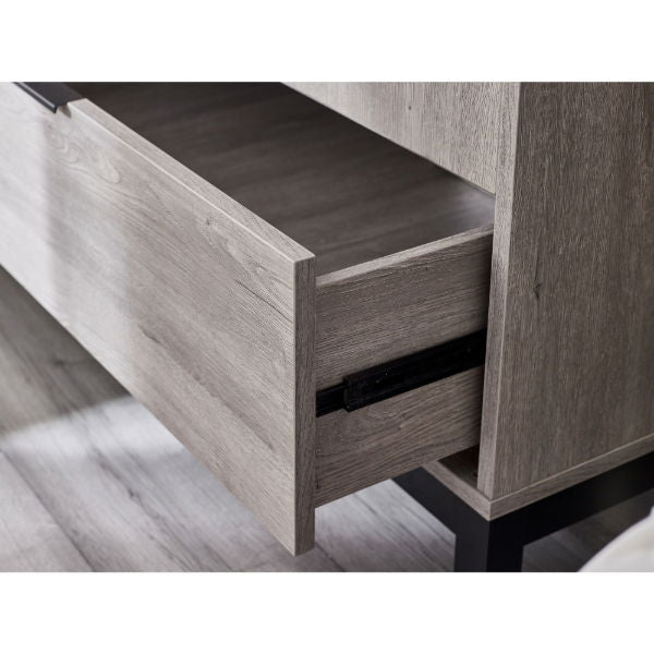 Bali 2 Door 1 Drawer Wardrobe - Grey Oak - Living with Luxury