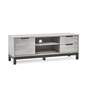 BALI TV UNIT IN CLICK CLACK SYSTEM - GREY OAK - Living with Luxury