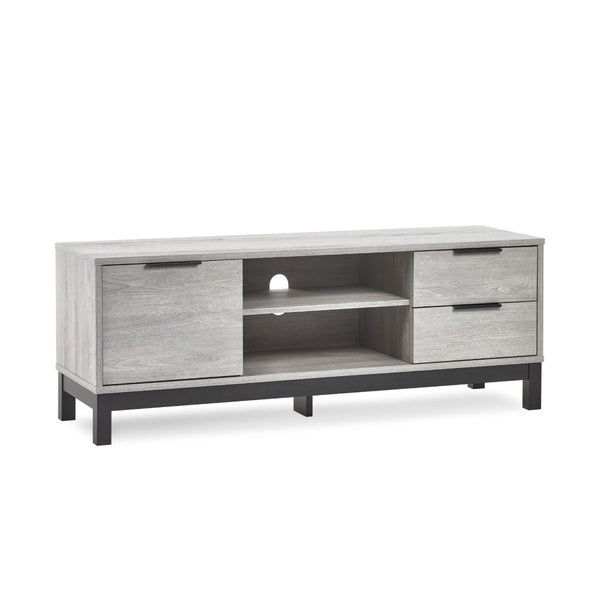 BALI TV UNIT IN CLICK CLACK SYSTEM - GREY OAK - Living with Luxury