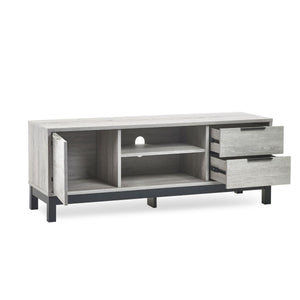 BALI TV UNIT IN CLICK CLACK SYSTEM - GREY OAK - Living with Luxury