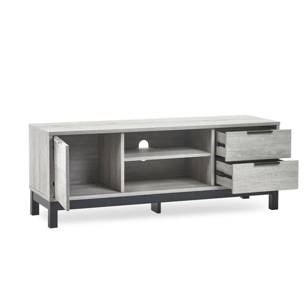 BALI TV UNIT IN CLICK CLACK SYSTEM - GREY OAK - Living with Luxury