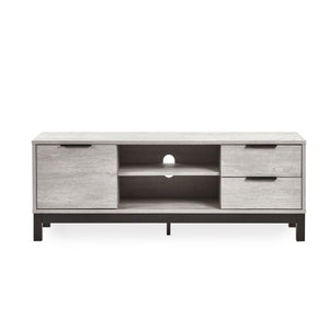 BALI TV UNIT IN CLICK CLACK SYSTEM - GREY OAK - Living with Luxury