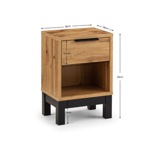 BALI 2 DRAWER BEDSIDE - LIGHT OAK - Living with Luxury