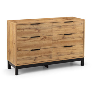 BALI 6 DRAWER WIDE CHEST - LIGHT OAK - Living with Luxury