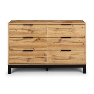 BALI 6 DRAWER WIDE CHEST - LIGHT OAK - Living with Luxury