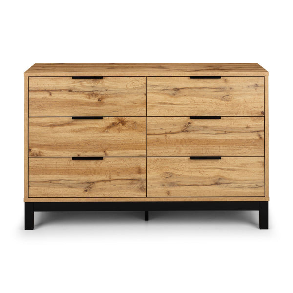 BALI 6 DRAWER WIDE CHEST - LIGHT OAK - Living with Luxury