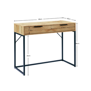 BALI 2 DRAWER DRESSING TABLE/DESK - LIGHT OAK - Living with Luxury
