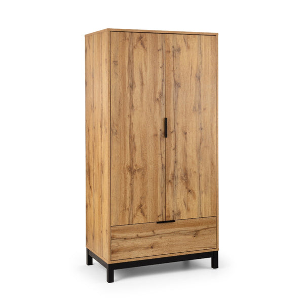 BALI 2 DOOR 1 DRAWER WARDROBE - LIGHT OAK - Living with Luxury