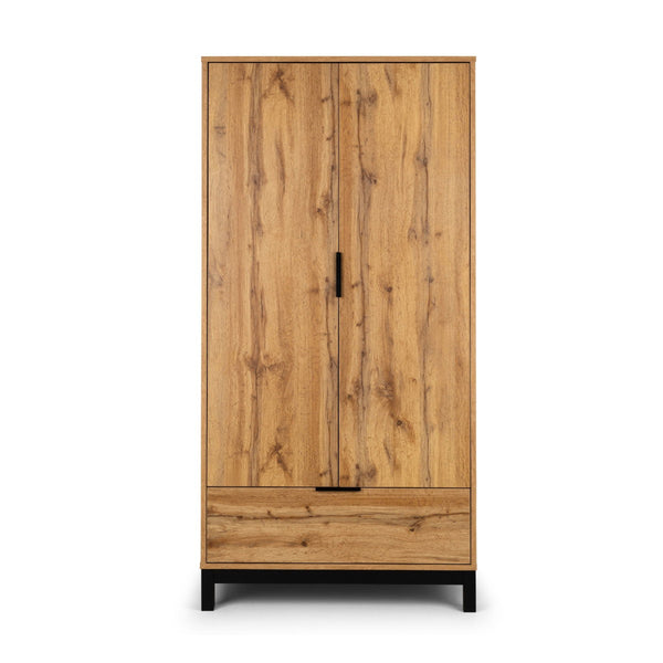 BALI 2 DOOR 1 DRAWER WARDROBE - LIGHT OAK - Living with Luxury