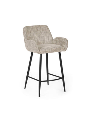 Barley Chenille Bar Stool - Cookies and Cream Chenille - Living with Luxury