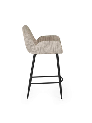 Barley Chenille Bar Stool - Cookies and Cream Chenille - Living with Luxury