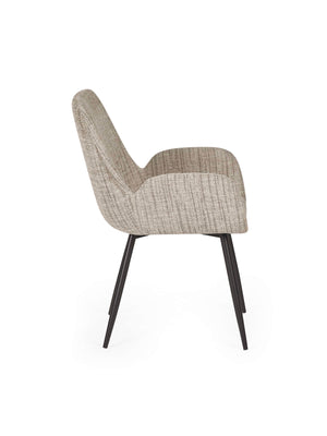 Barley Dining Chair (Set of 2) - Cookies and Cream Chenille - Living with Luxury