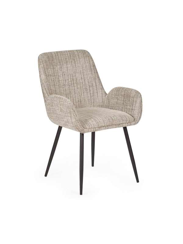 Barley Dining Chair (Set of 2) - Cookies and Cream Chenille - Living with Luxury