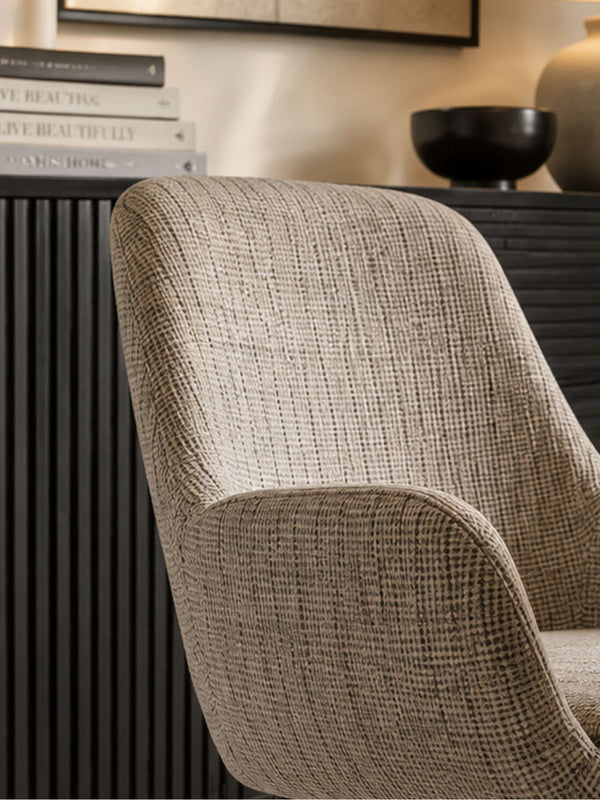Barley Dining Chair (Set of 2) - Cookies and Cream Chenille - Living with Luxury