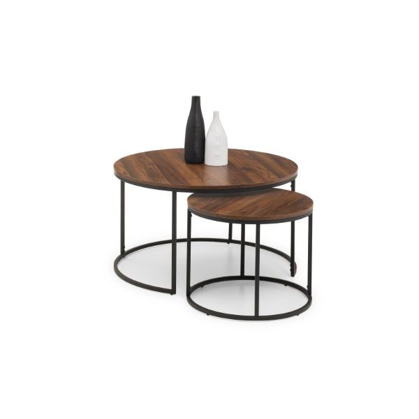 Bellini Round Nesting Coffee Table Oak - Living with Luxury