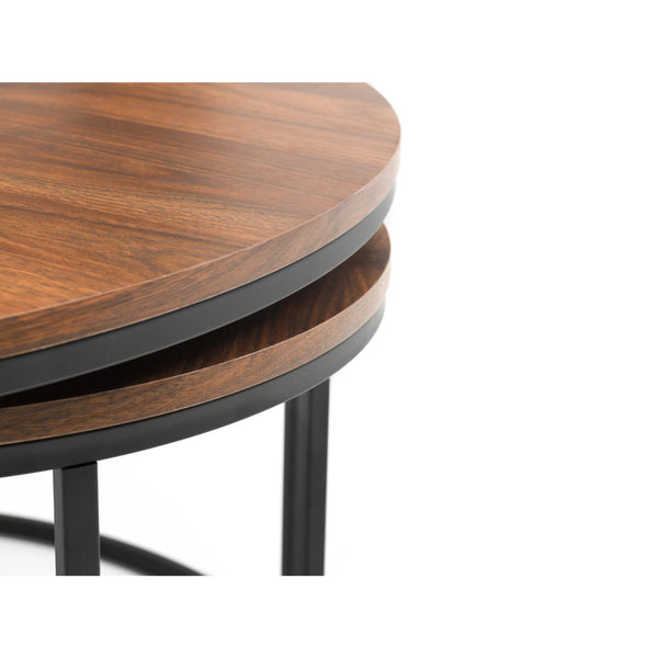 BELLINI ROUND NESTING COFFEE TABLE - WALNUT - Living with Luxury