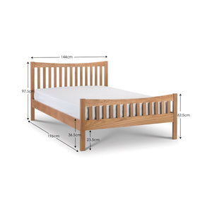 BERGAMO OAK BED 135CM - Living with Luxury