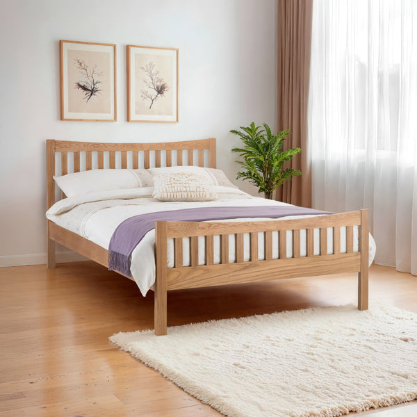BERGAMO OAK BED 150CM - Living with Luxury