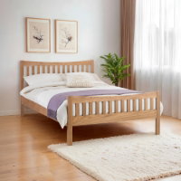BERGAMO OAK BED 150CM - Living with Luxury