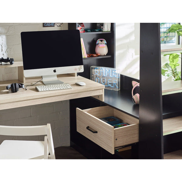 BLAZE GAMING HIGHSLEEPER - BLACK AND PALE WOOD - Living with Luxury