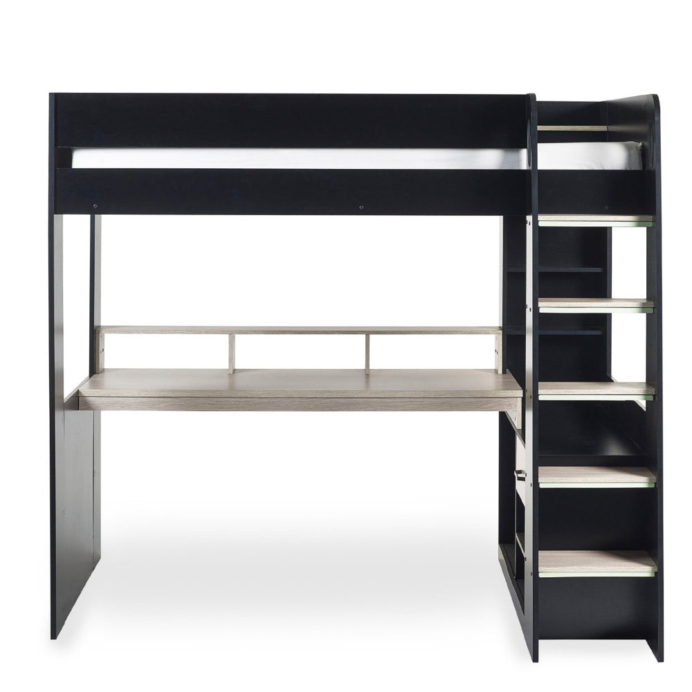 BLAZE GAMING HIGHSLEEPER - BLACK AND PALE WOOD - Living with Luxury