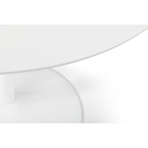BLANCO ROUND WHITE PEDESTAL TABLE - Living with Luxury