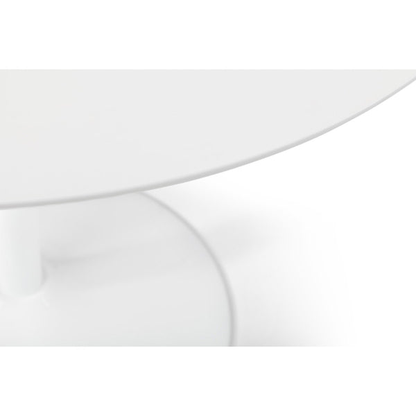 BLANCO ROUND WHITE PEDESTAL TABLE - Living with Luxury