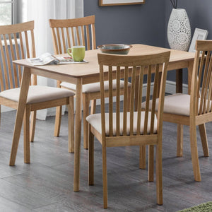 BODEN OAK VENEER RECTANGULAR TABLE WITH TAPERED LEGS - Living with Luxury