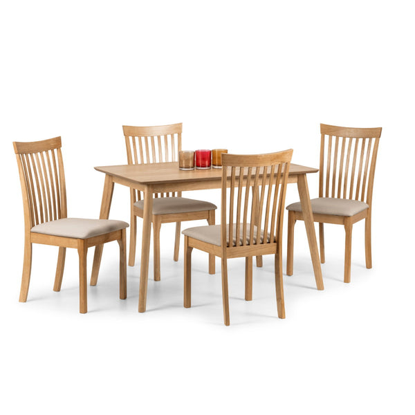 BODEN OAK VENEER RECTANGULAR TABLE WITH TAPERED LEGS - Living with Luxury