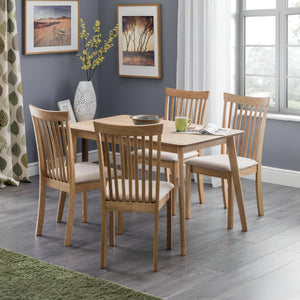 BODEN OAK VENEER RECTANGULAR TABLE WITH TAPERED LEGS - Living with Luxury