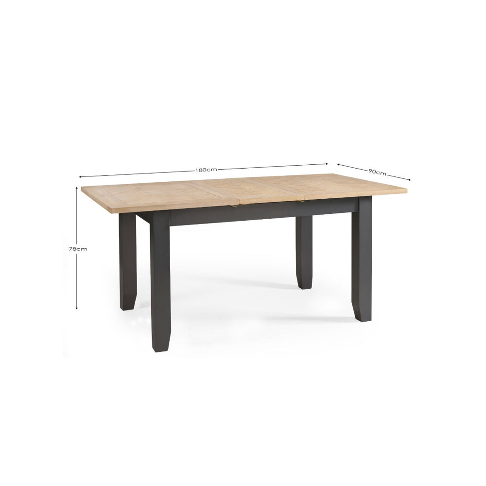 BORDEAUX EXTENDING DINING TABLE DARK GREY - Living with Luxury