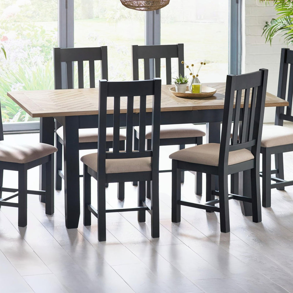 BORDEAUX EXTENDING DINING TABLE DARK GREY - Living with Luxury